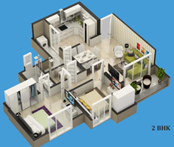 Rutu City 2BHK Plan